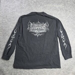 Vintage Orange County Choppers Flame Long‎ Sleeve Shirt Mens Large Graphic 00s